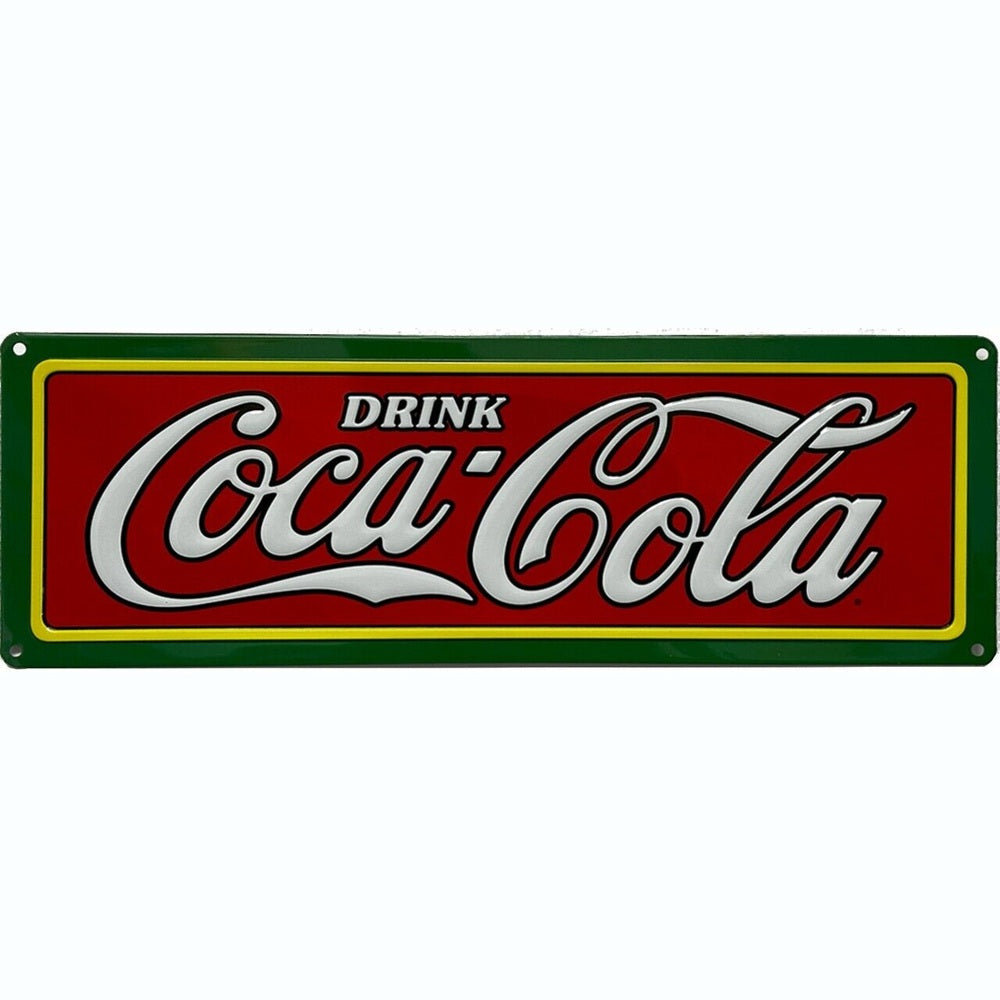 Drink Coca-Cola Premium Embossed 19 x 6.5" Metal Sign New! Home & Garden:Home Décor:Plaques & Signs Style Your Walls
